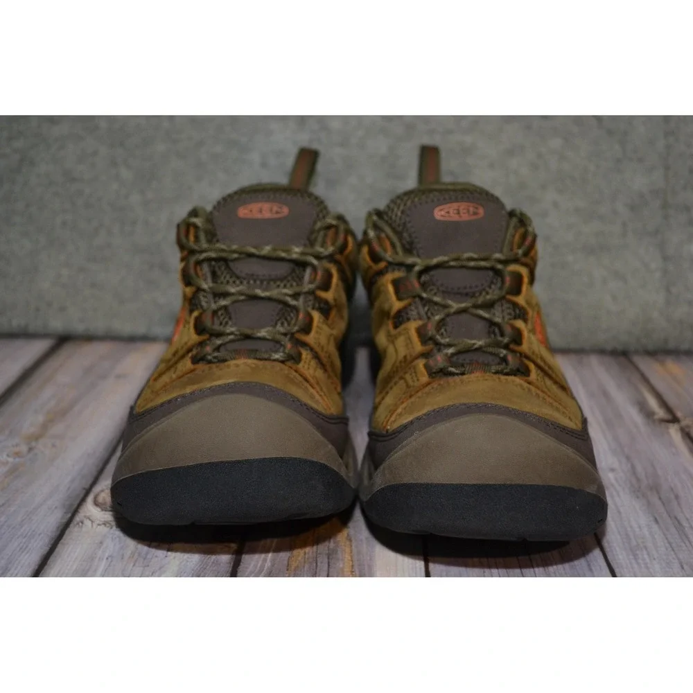 Keen Circadia Shoes Mens 7.5 Brown Leather Low Top‎ Vented Trail Hiking Sneakers - Picture 2 of 16